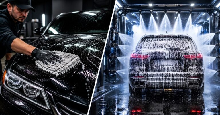 Professional hand wash vs touchless car wash Buffalo expert paint care