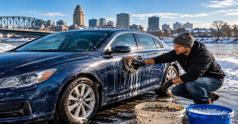 Clear coat swirl marks and scratches caused by common diy car wash mistakes